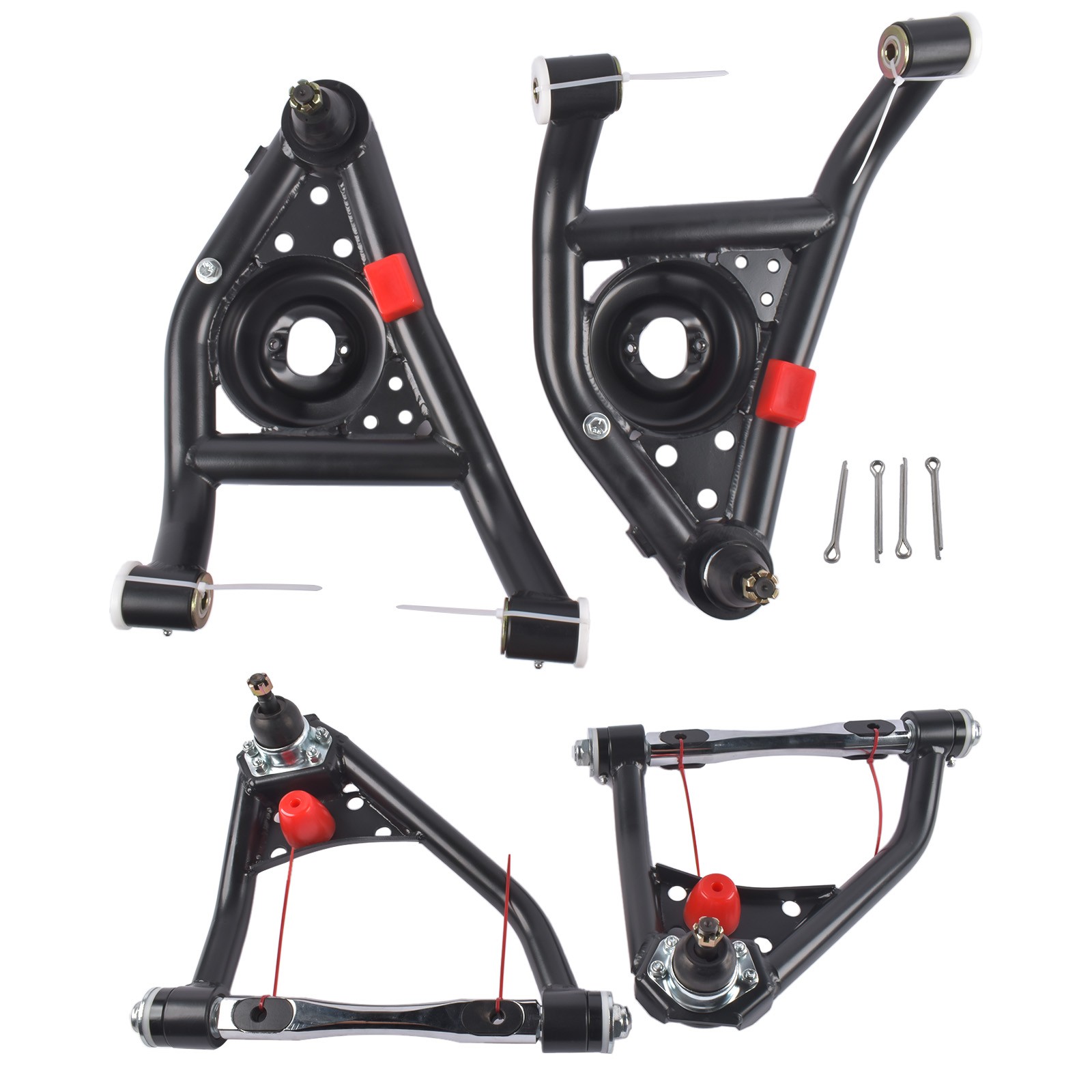 4Pcs Tubular Upper Lower Control Arms for Nova Camaro Apollo Firebird 1968-1974
