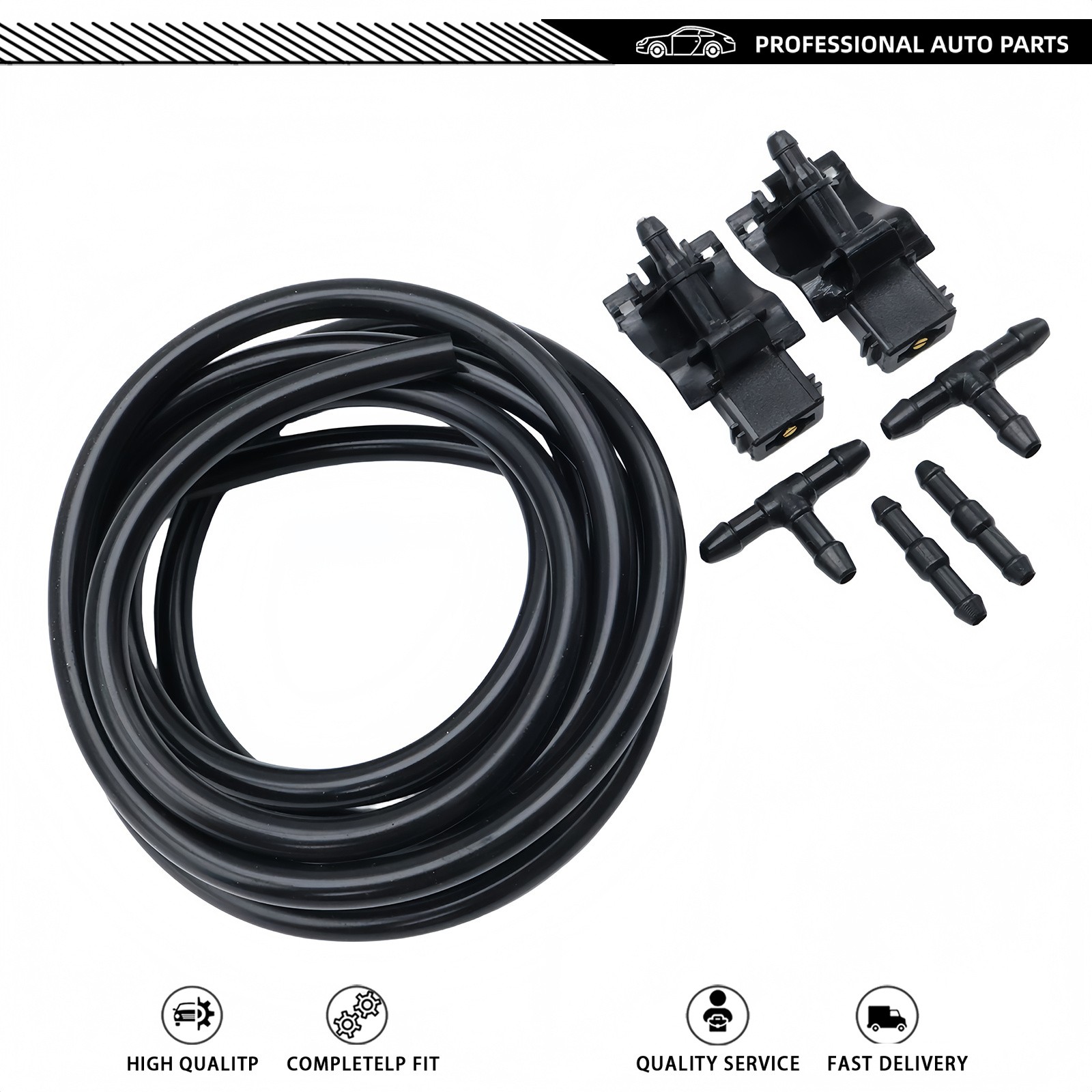 1 Set For Toyota Corolla Camry Windshield Washer Nozzle 2m Hose Kit 85381-12300