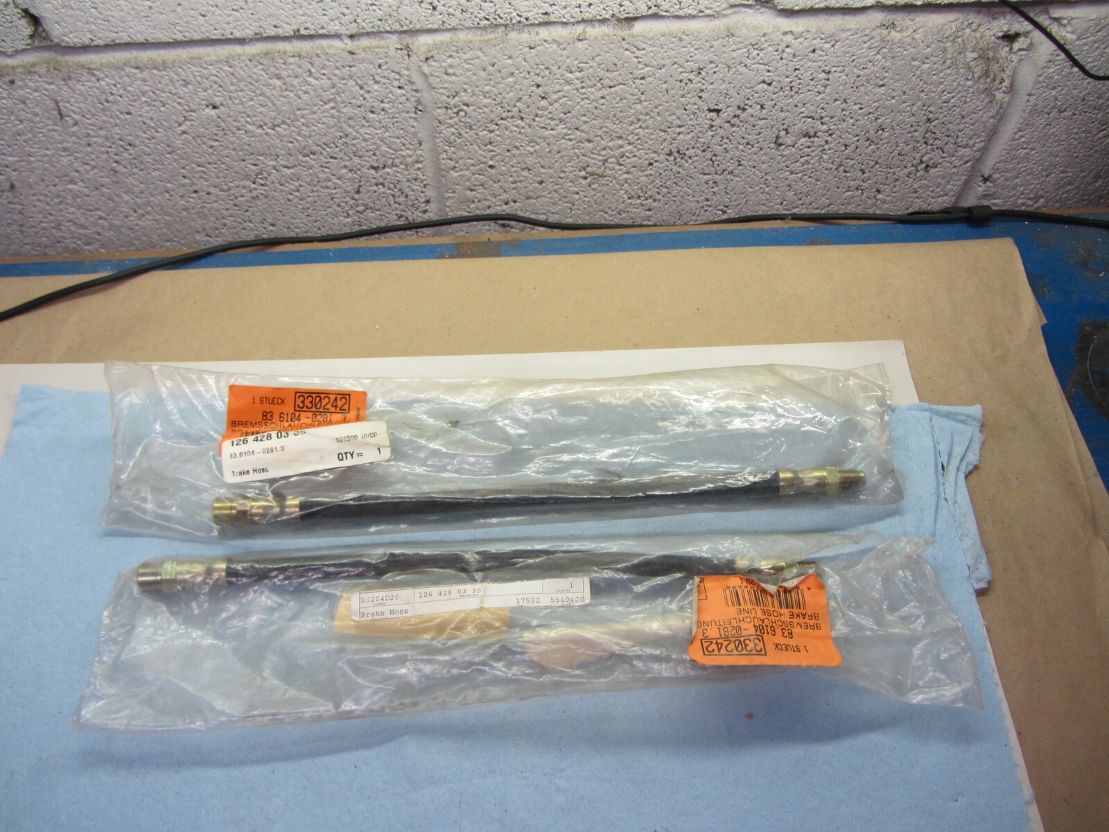 Vintage Mercedes ATE Brake Line Set, 126 428 03 35 Vintage Mercedes ATE Brake Line Set, 126 428 03 35