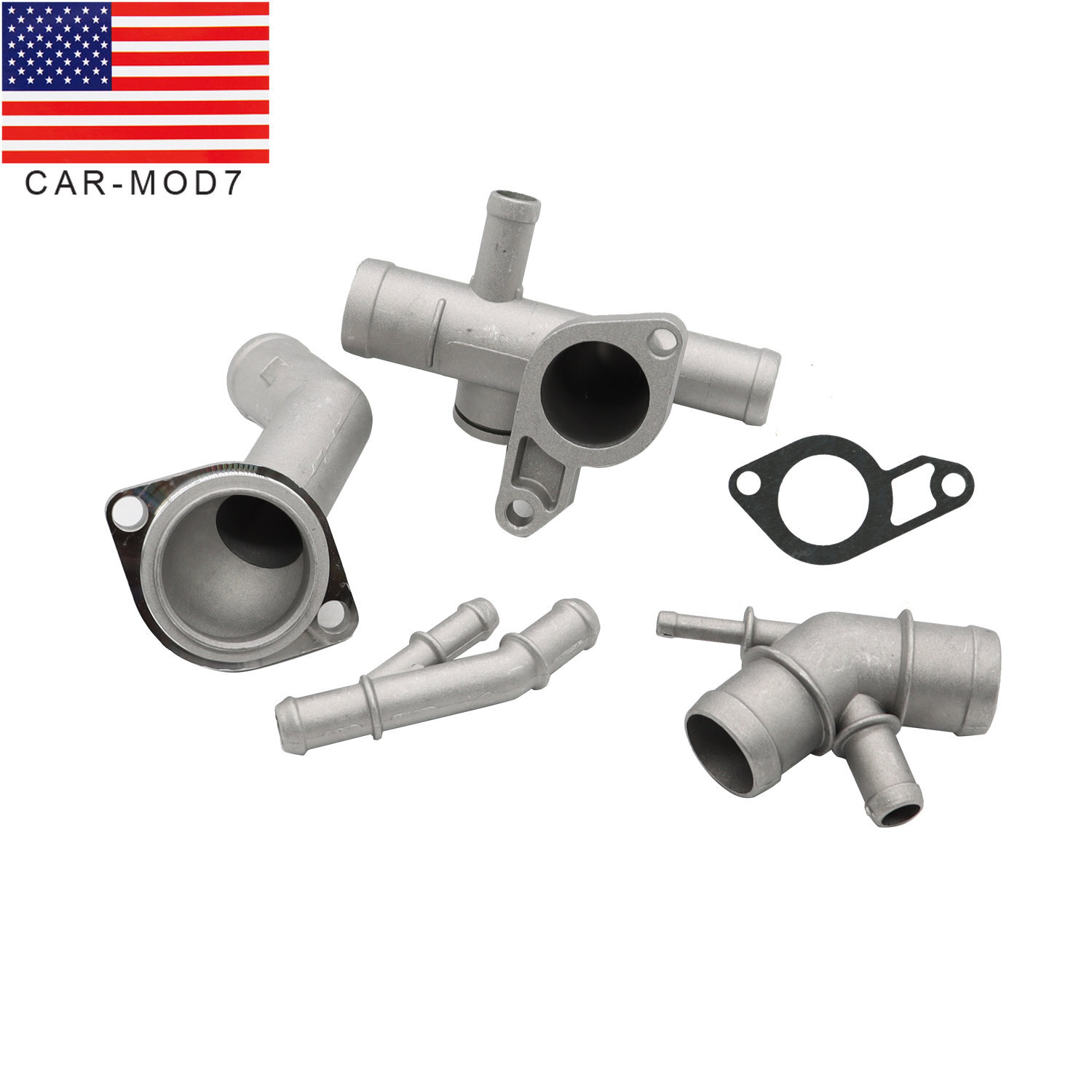 Cast Aluminum Coolant Flange For VW MK4 Golf Jetta GLI GTI TT 1.8T Upgrade Set
