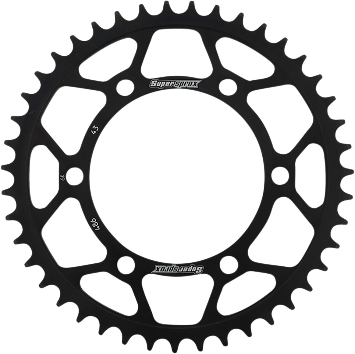 Supersprox Steel Rear Sprocket 43T 520 Black MPN RFE-486-43-BLK Supersprox Steel Rear Sprocket 43T 520 Black MPN RFE-486-43-BLK