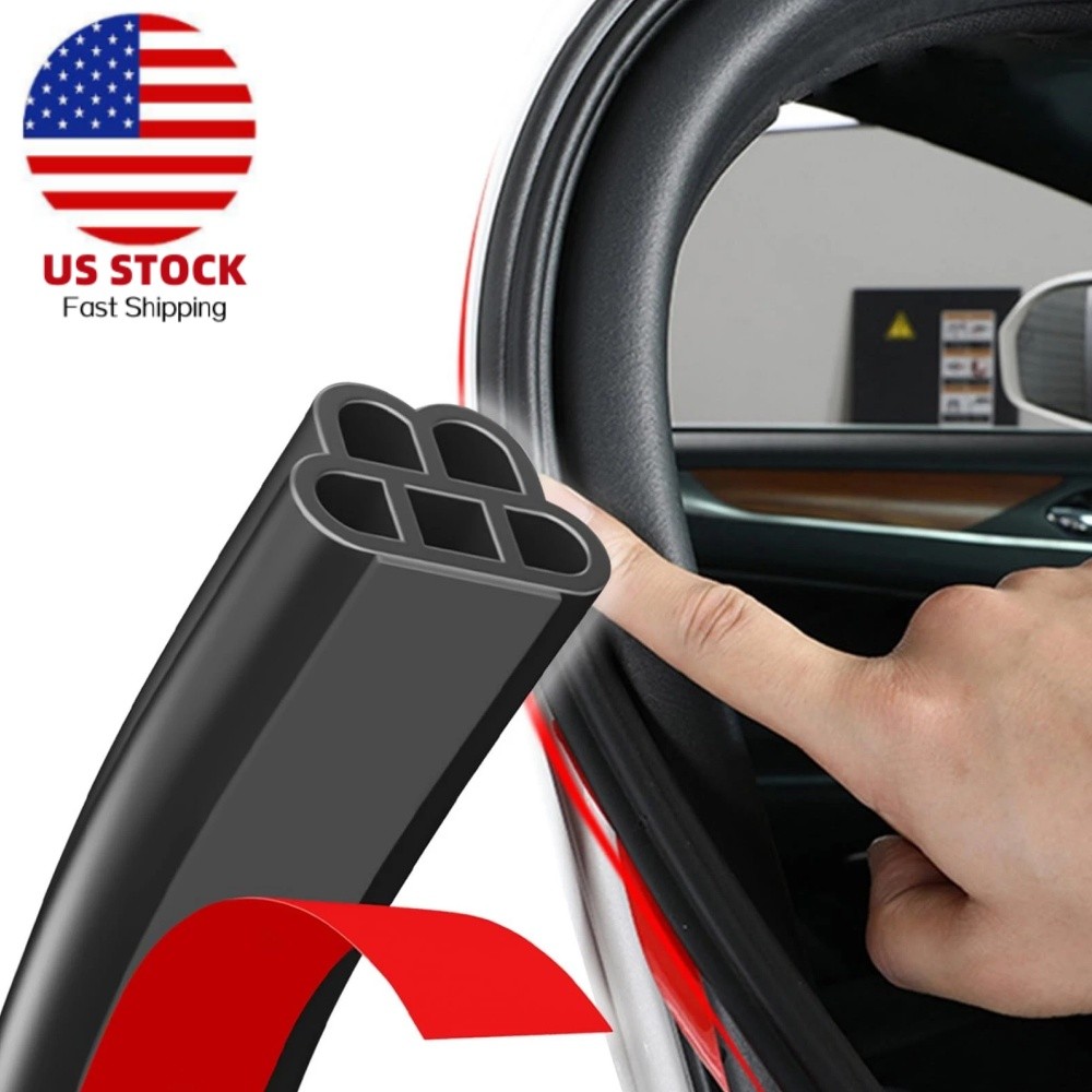 53ft Car Rubber Seal Trim Molding Door Edge Lock Protector Weather Strip 5 Holes