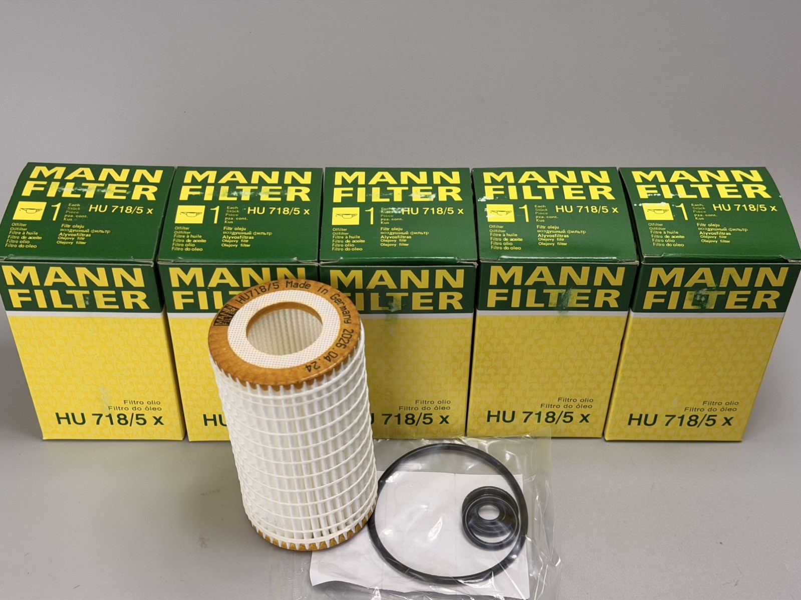 Mercedes Dodge Chrysler Mann Fleece Oil Filter 5 Psc. HU718/5x  000 180 26 09