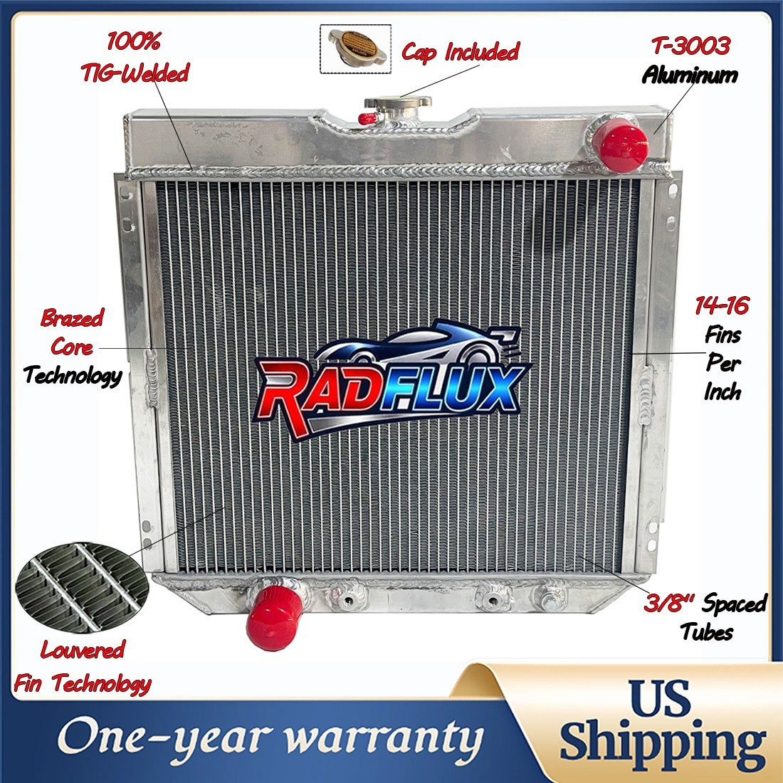 #339 Radiator Fits 1969-1970 Ford Mustang 1966-1969 Falcon 1970 Mercury Cougar