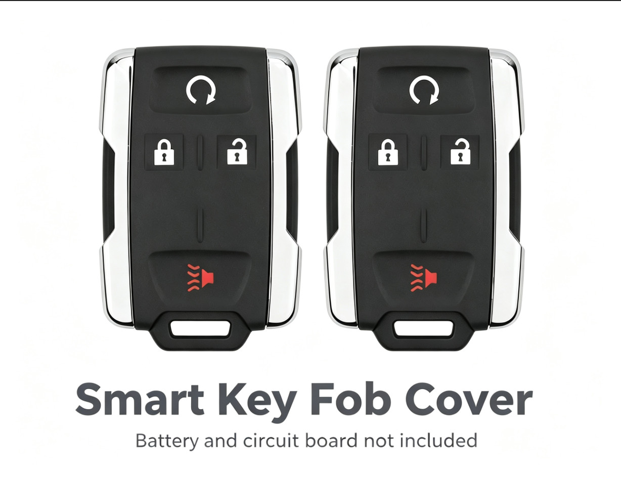 2Pcs Replacement 4 Button Key Fob Shell Case Chevy Silverado GMC Sierra Canyon 2Pcs Replacement 4 Button Key Fob Shell Case Chevy Silverado GMC Sierra Canyon
