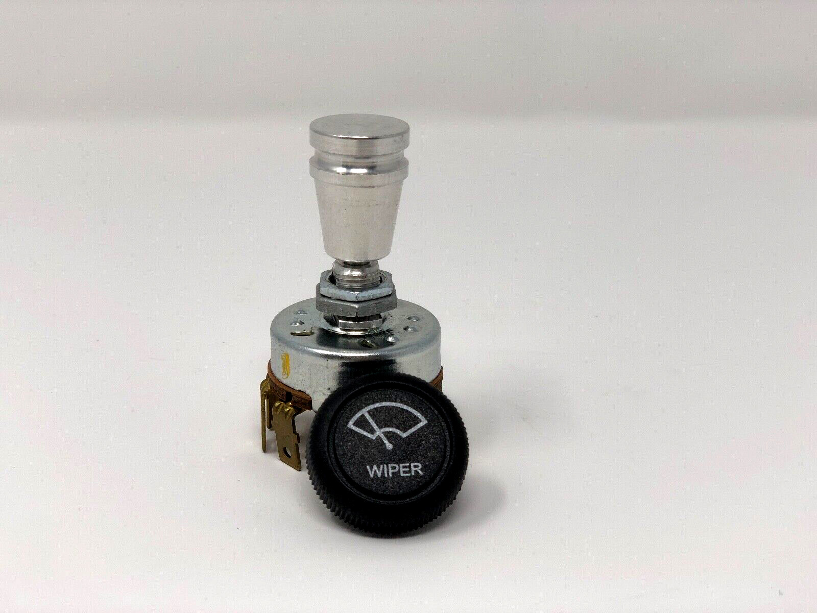 Universal Windshield Wiper Switch With Aluminum Dress Up Knob Universal Windshield Wiper Switch With Aluminum Dress Up Knob