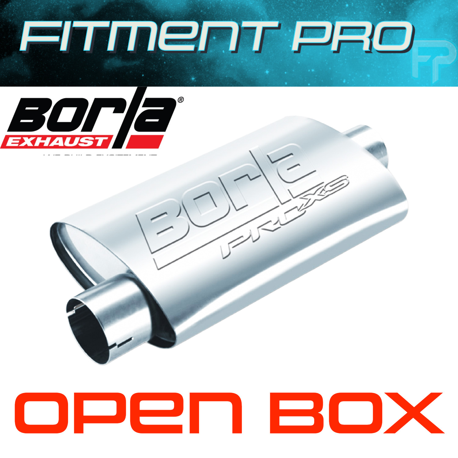 Borla 400478 ProXS Universal Muffler 2.25in Offset/Center 4x9.5 Oval T304 SS
