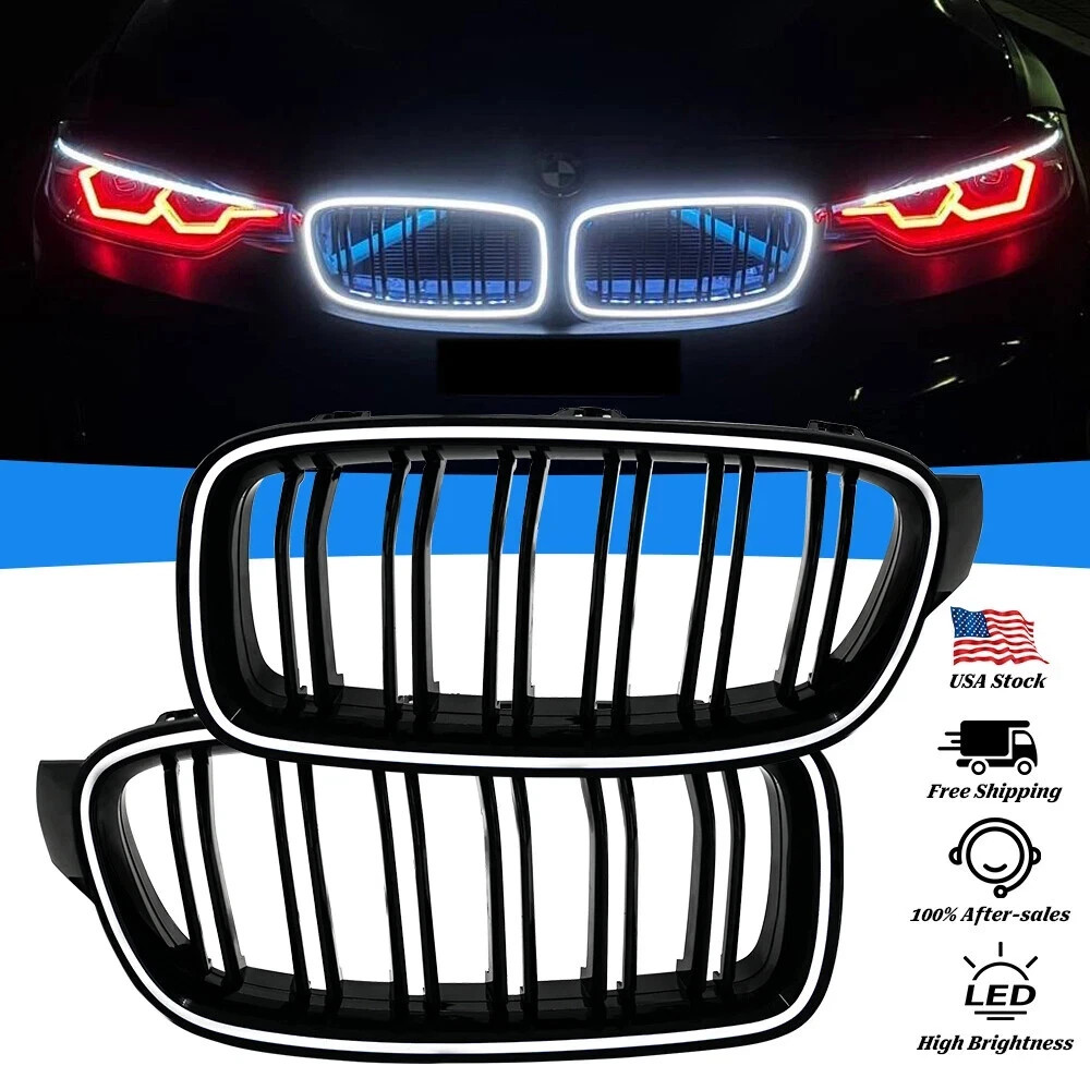 LED Light Front Kidney Grille Grill For BMW 5 Series F10 11 Grille Light 2010-13