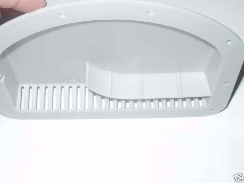 Side Wall Forced Air Vent Cowl Exterior Motorcycle Trailer Camper RV White