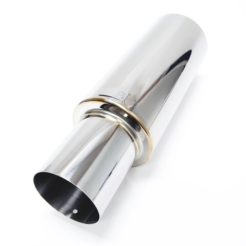 BLOX BXEX-00110 76.2mm N1 Muffler Universal Straight Tip T-304 Stainless Steel
