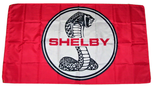 SHELBY COBRA 3'X5' FLAG BANNER FORD MUSTANG GT MAN CAVE SHOP SVT FAST SHIPPING