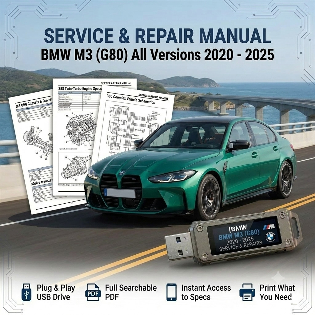 BMW M3 G80 2020 2021 2022 2023 2024 2025 SERVICE REPAIR WORKSHOP MANUAL USB