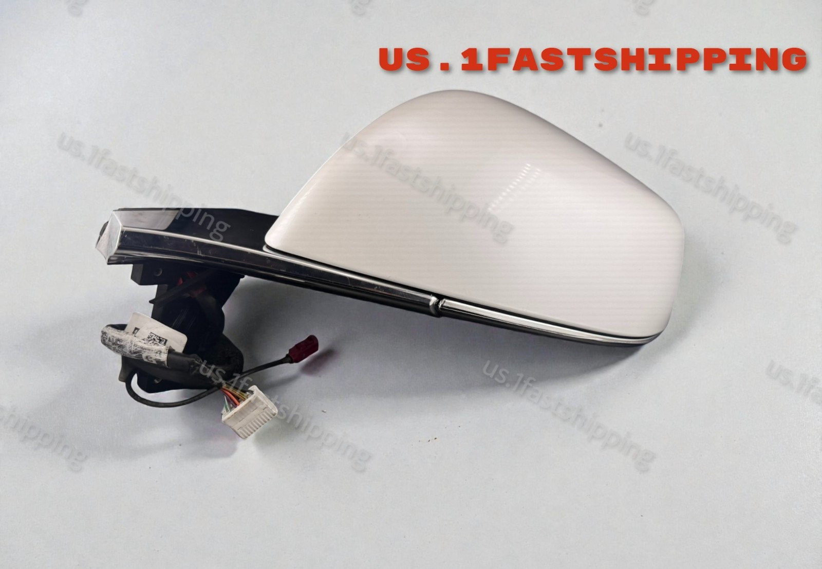 0261 OEM WHITE LEFT DRIVER SIDE MIRROR TESLA MODEL X 2016 2017 2018 2019 2020