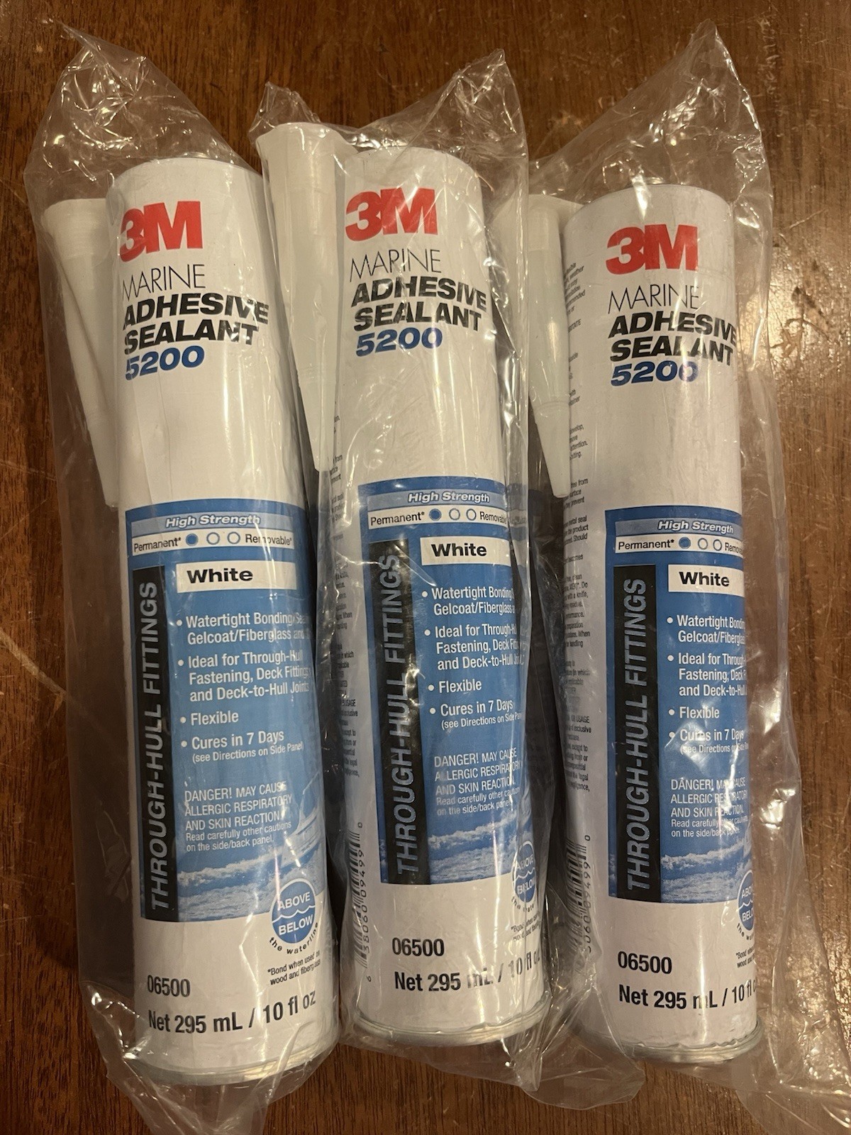 (QTY 3) 3M White Marine 5200 10oz Marine Adhesive/Sealant (read description)