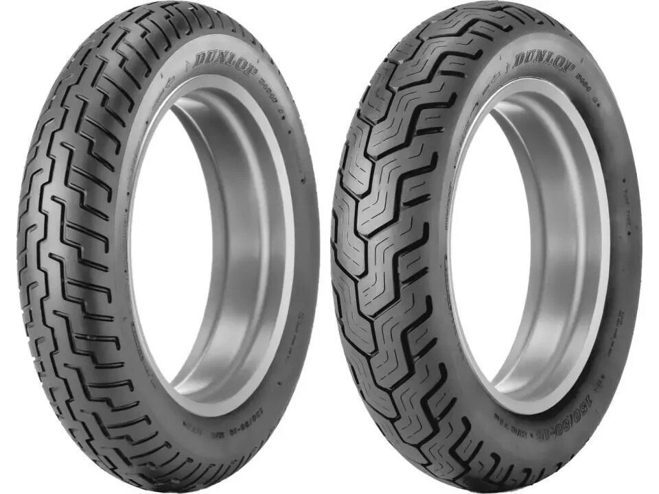 Dunlop D404 80/90-21 & 130/90-16 Front & Rear Motorcycle Tire Set Combo Street Dunlop D404 80/90-21 & 130/90-16 Front & Rear Motorcycle Tire Set Combo Street