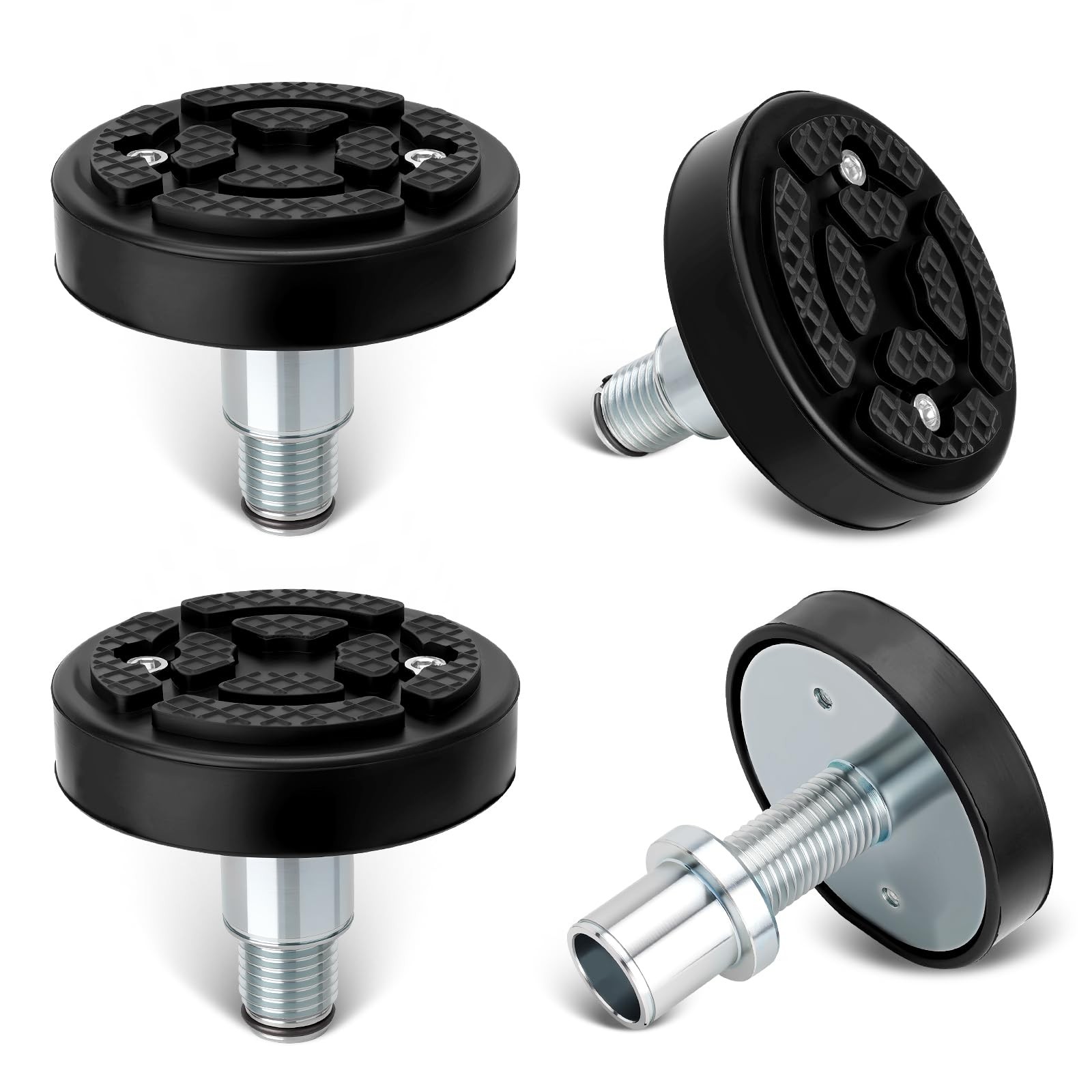 4X Adjustable Car Lift Rubber tray Pads Peg High Leg Screw-up 2 Post 35mm Shaft