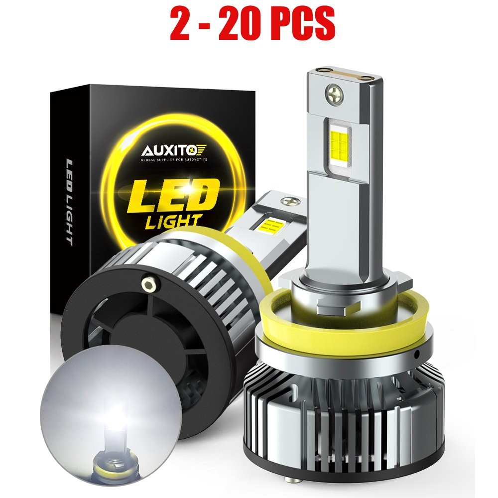 2-20X H8 Set H9 Headlight H11 LED Set Bulb Low High Beam 6500K White Bright Lamp