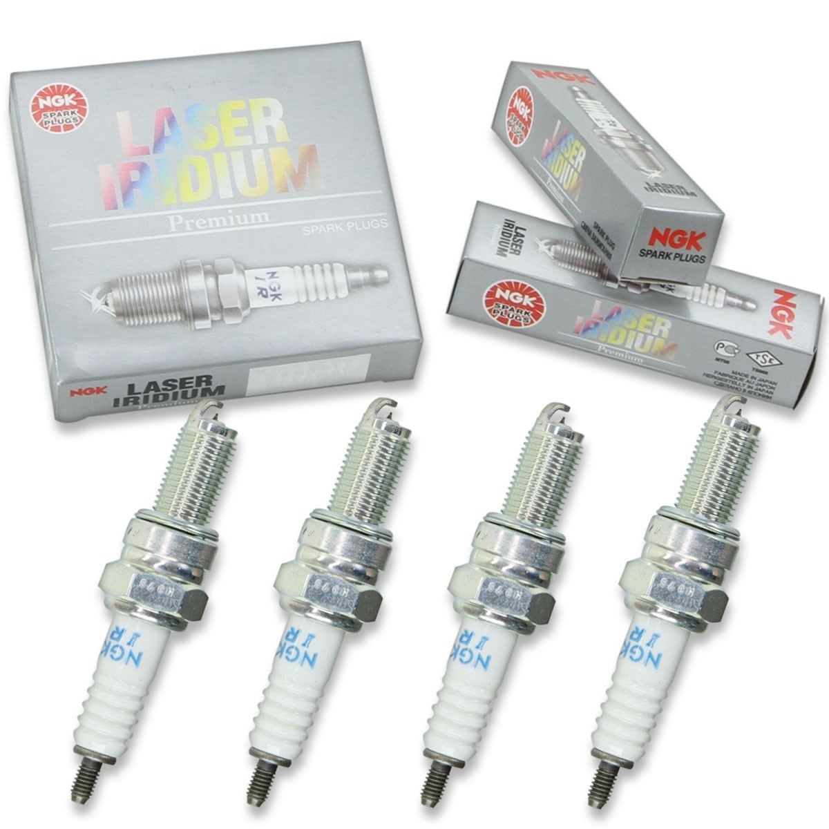 4 New NGK Laser Iridium Spark Plugs For Kawazaki ZX14 CR9EIA-9 4 New NGK Laser Iridium Spark Plugs For Kawazaki ZX14 CR9EIA-9