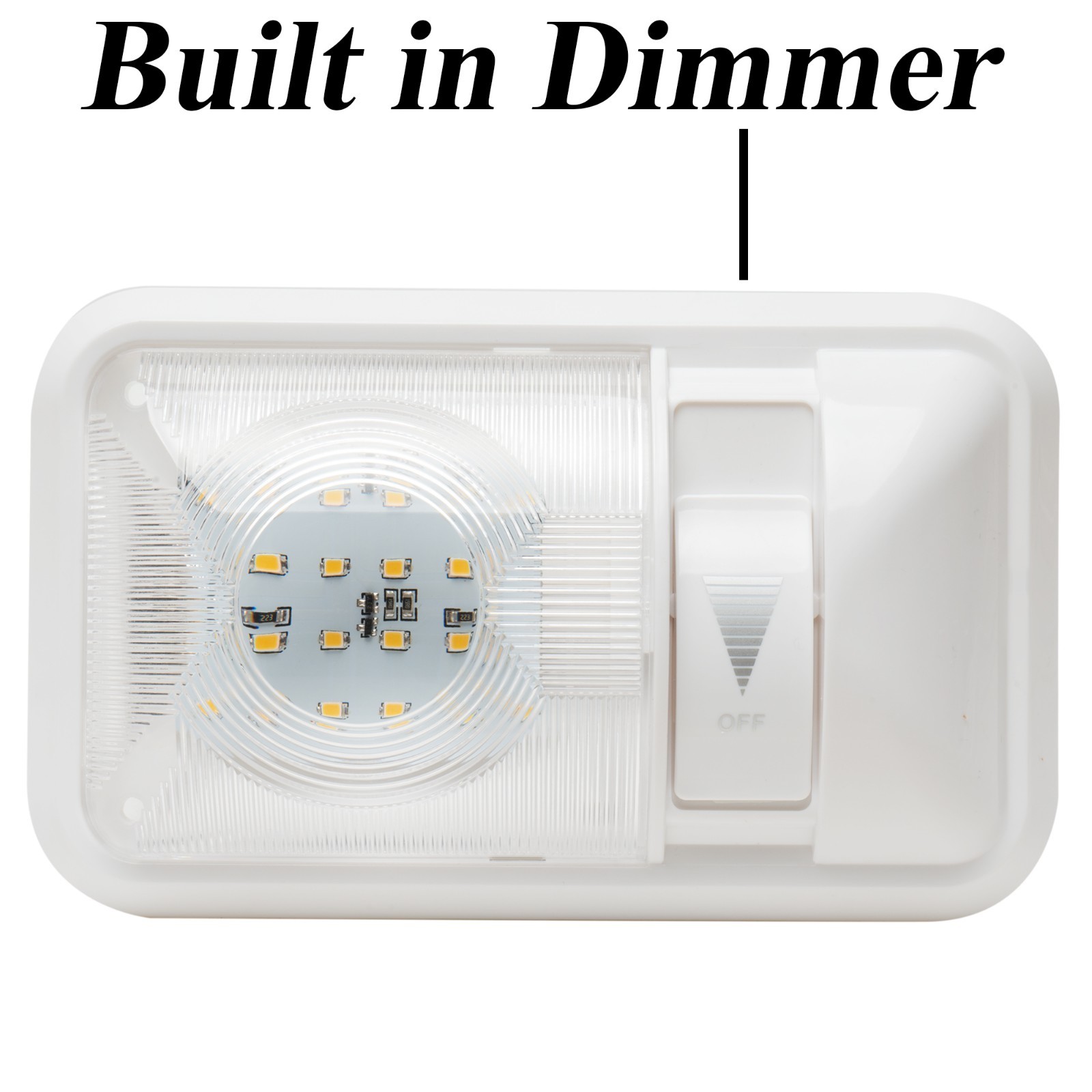 1 New RV Interior Led Ceiling Light Boat Camper Trailer Single Dome 12v 280LM 