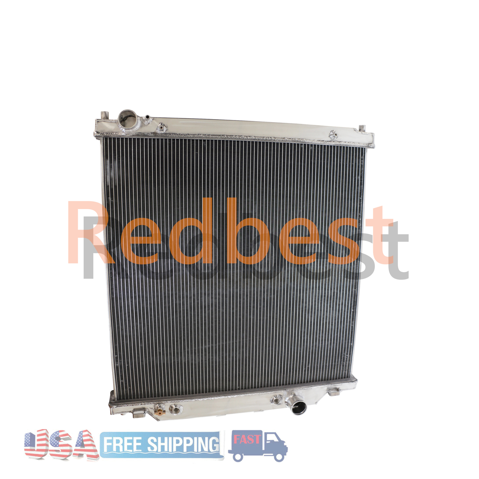 2741 Aluminum 4 Row Radiator For 2003-07 Ford F250 F350 F450 6.0L Powerstroke V8