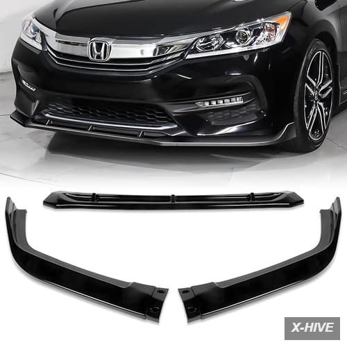 Body Kits ABS 3 Pieces Front Bumper Lip Spoiler Splitter Side Kit Trim 2016 2017
