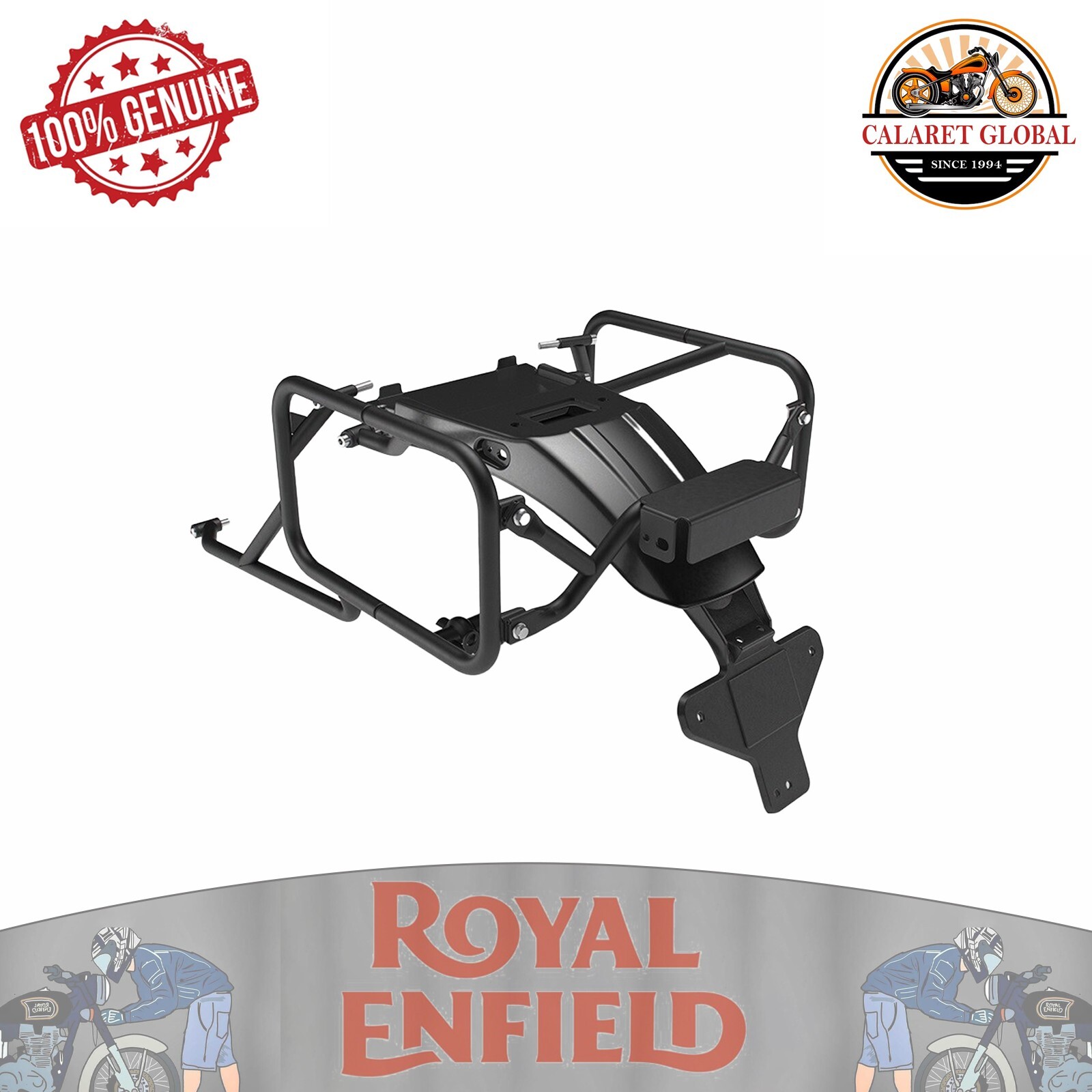 Royal Enfield oem black adventure pannier rails for himalayan scram 411 1990259