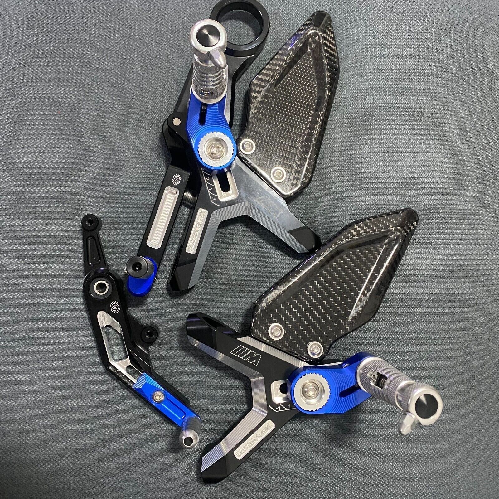 For BMW Footrest Kit Foot Peg Rear Adjustable Footrest S1000RR M1000R 2019-2023