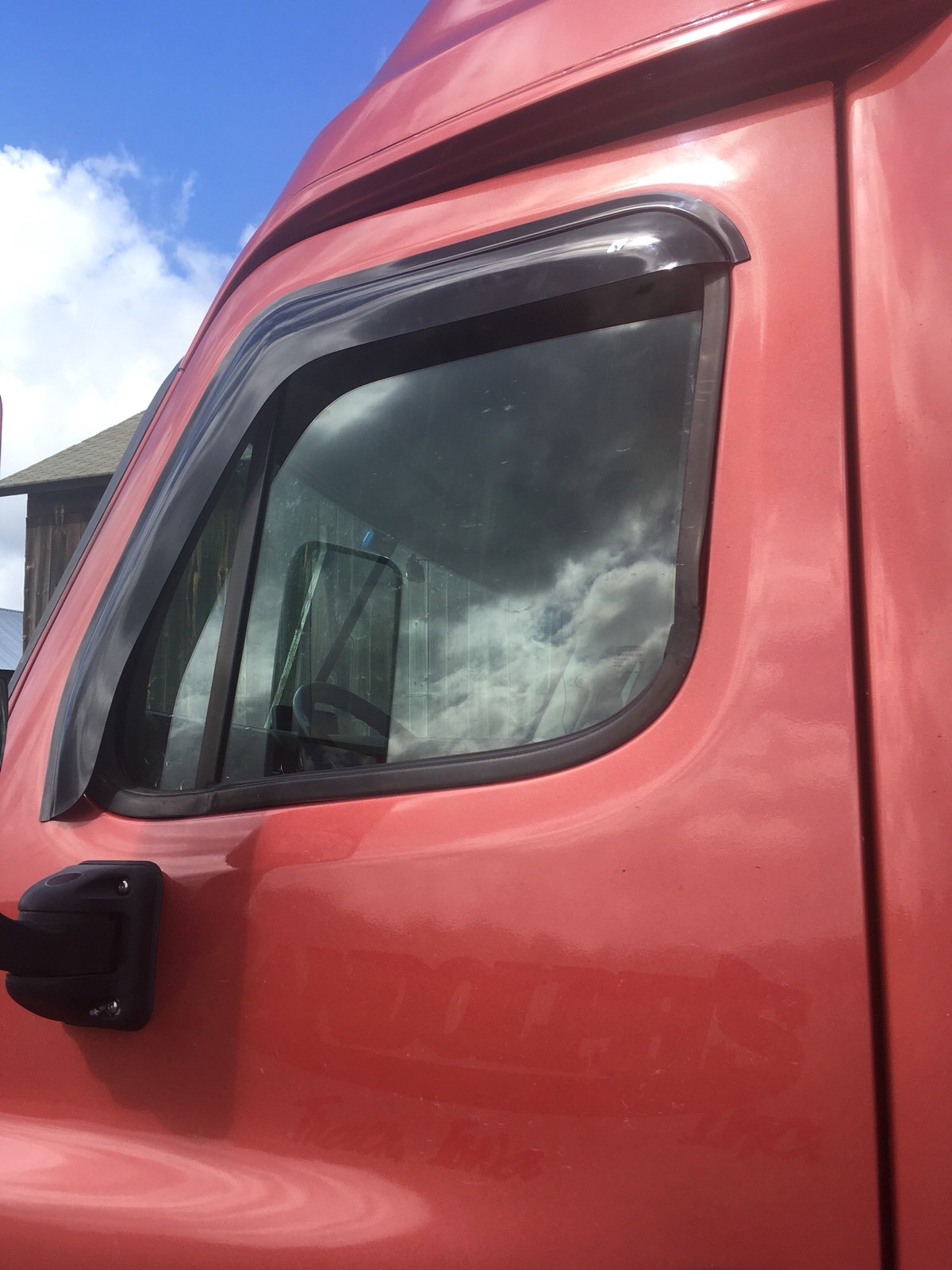 Rain Guard for 2007-2017 Freightliner Cascadia Window Visors Rain Cover Black