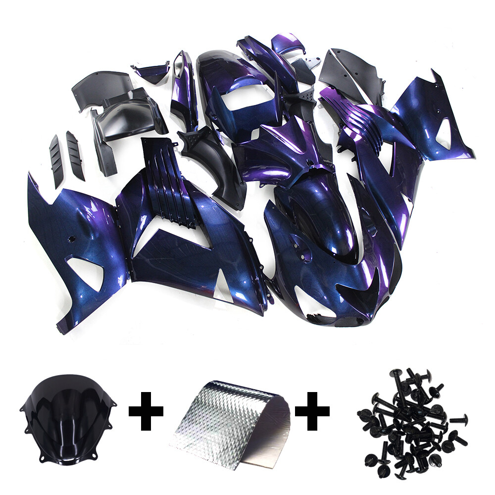 Purple ABS Full Fairing Kit for Kawasaki ZX14R 2006 2007-2011 Injection Bodywork