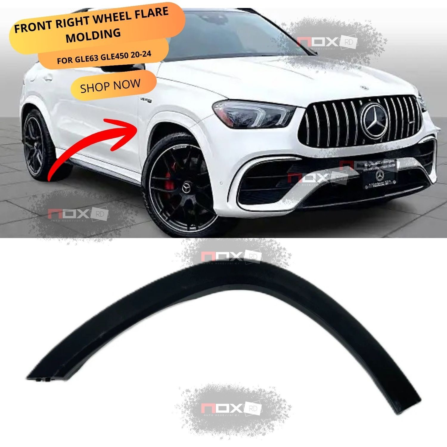 Mercedes-Benz GLE-Class Front Right Side Wheel Arch Trim Molding 2020 - 2024