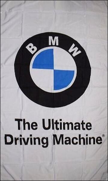 BMW 5x3 Ft Vertical Banner Flag Car Racing Show Garage Wall Workshop