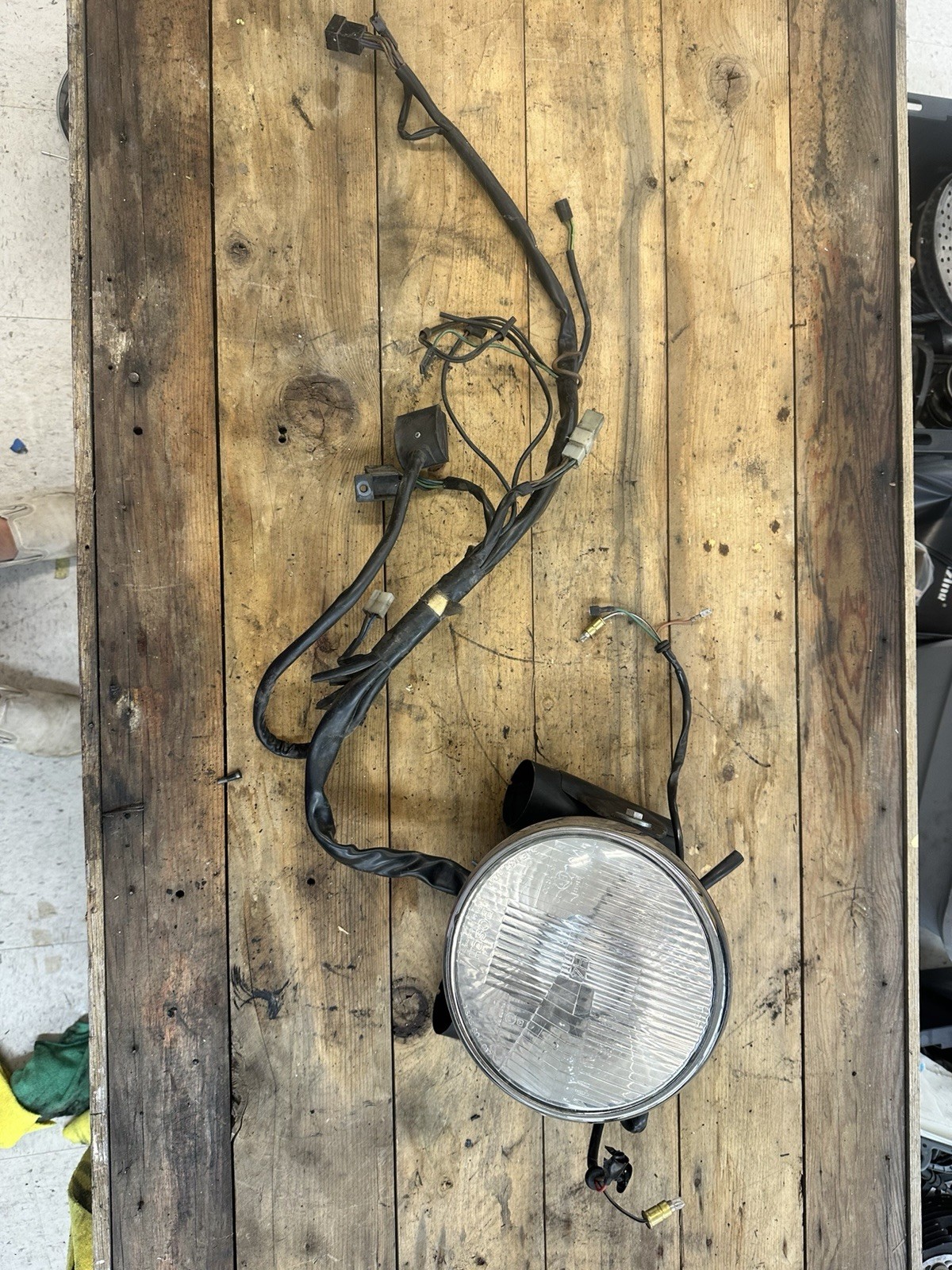 1978 BMW R80/7 R100/7 Bosch H4 Headlight Fork Ears Wiring Ignition OEM