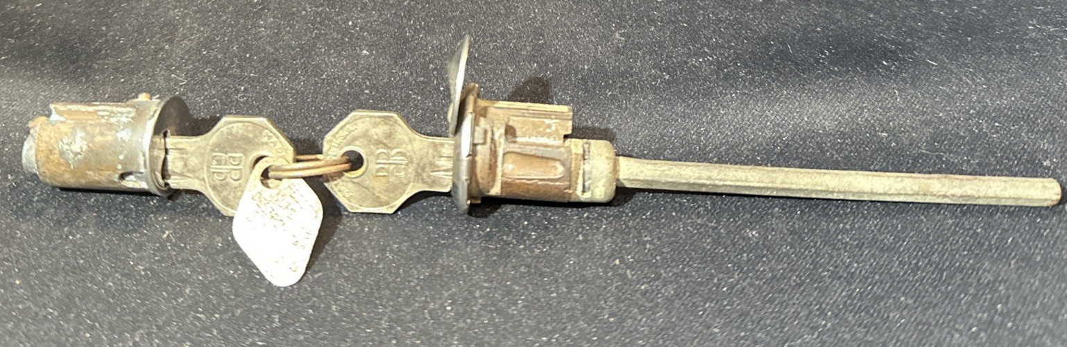NOS Vintage Mopar Matched Ignition Door Lock Cylinder Set Octagon Keys DPCD Tag