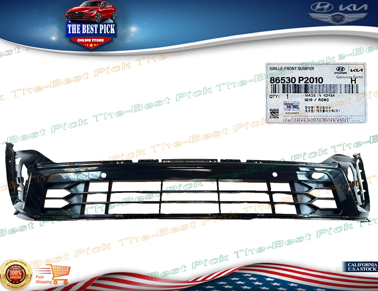 ⭐GENUINE⭐ Lower Grille Front Bumper ⭐OEM⭐ For 2021-2024 Kia Sorento 86530P2010