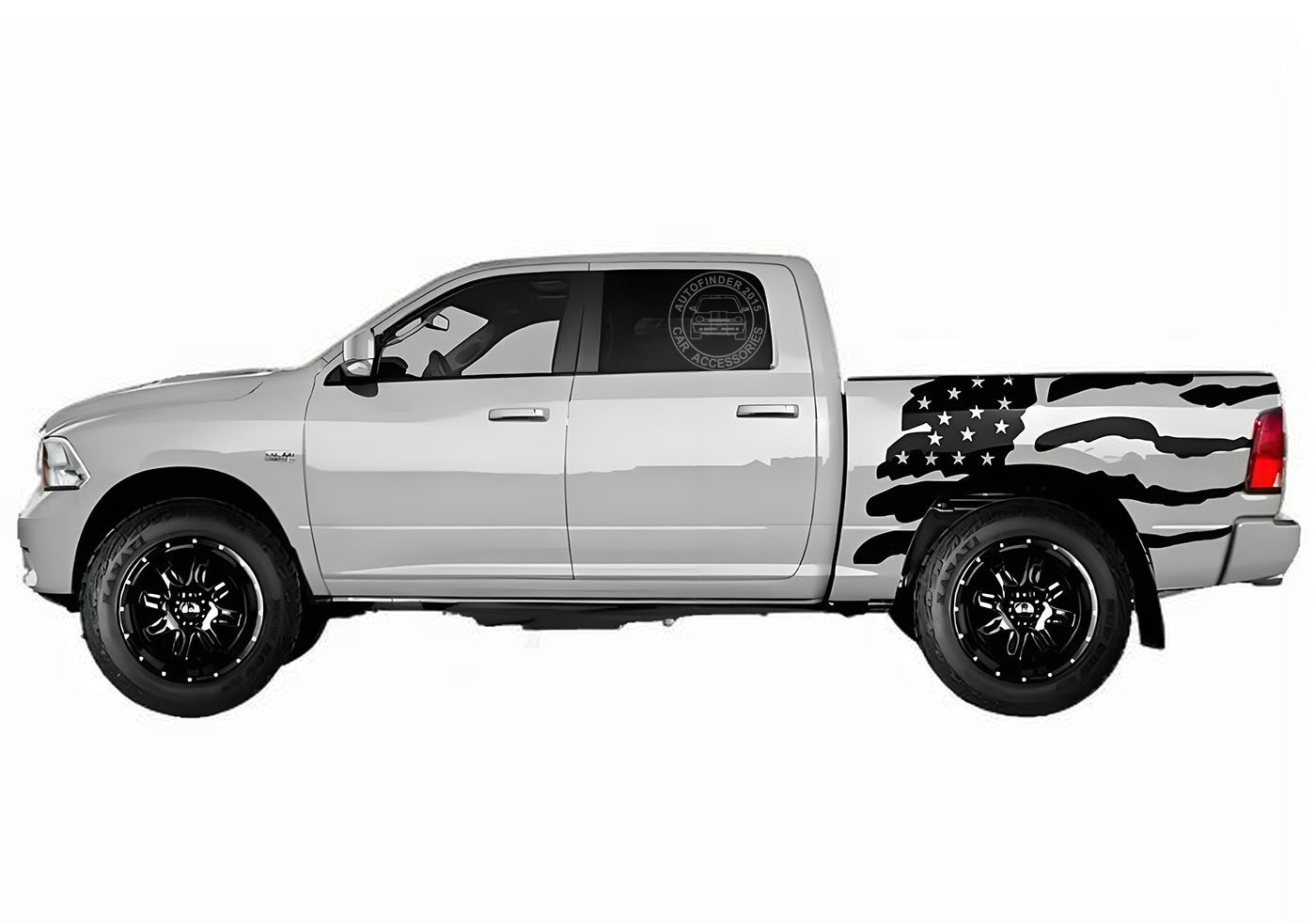 American Flag Stripe Graphics Decal For Dodge Ram 5.7ft Trunk Side Sticker Vinyl