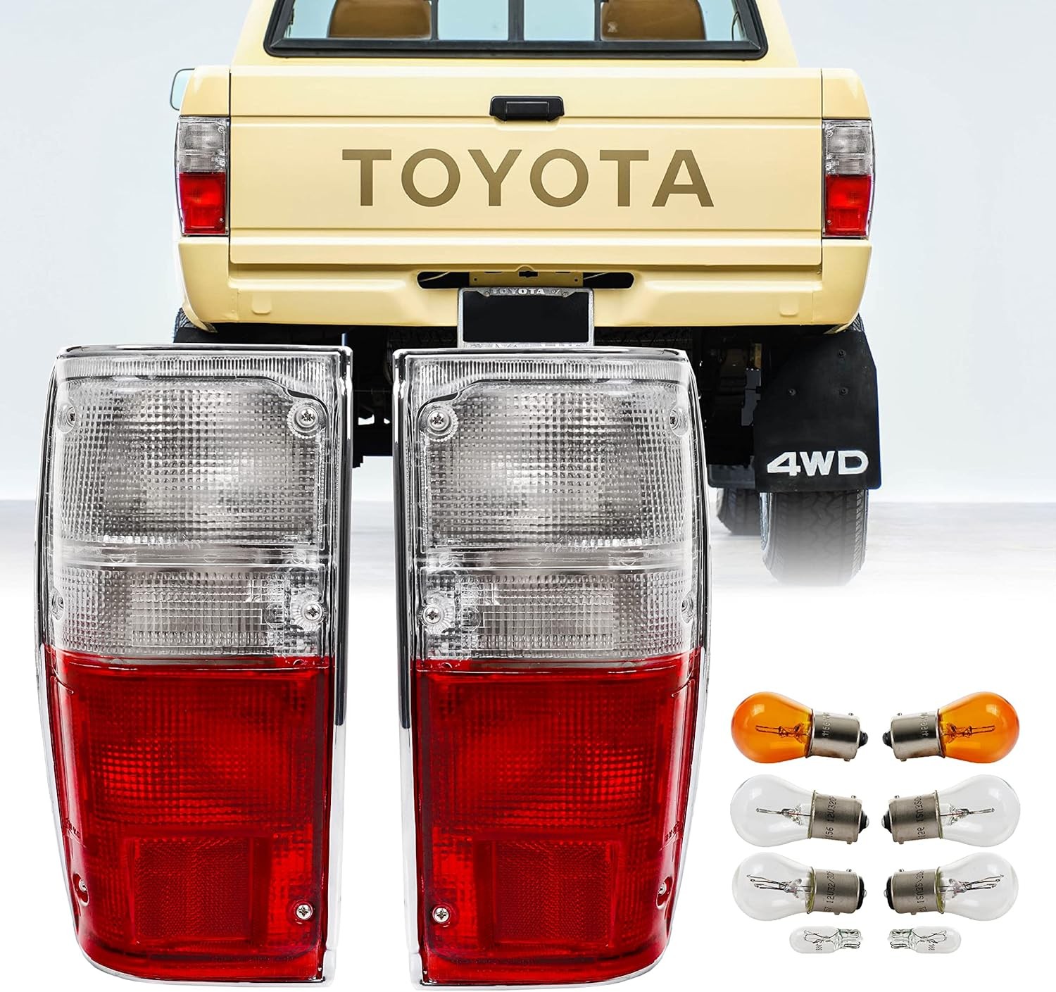 USR 84-88 4Runner Tail Toyota Pickup All Models Red/Clr TailLight USR 84-88 4Runner Tail Toyota Pickup All Models Red/Clr TailLight