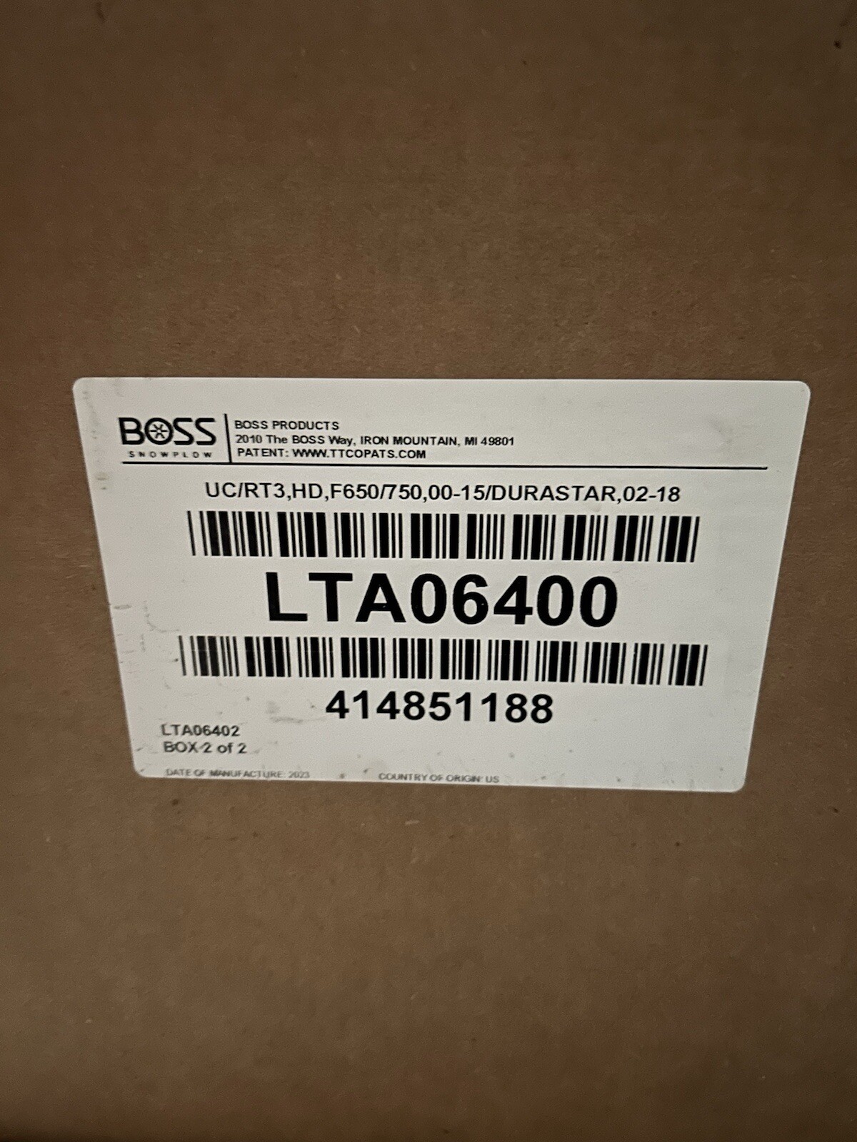 Boss Snow Plow Undercarriage For 2000 To 2015 Ford F650/750 Part# LTA06400 Boss Snow Plow Undercarriage For 2000 To 2015 Ford F650/750 Part# LTA06400