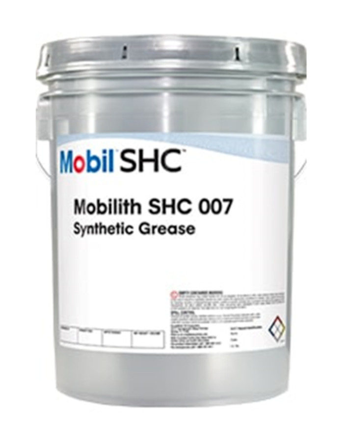Mobil Mobilith SHC 007 Synthetic Grease 35lb Pail 105810 Semi-Fluid NLGI 00 Red