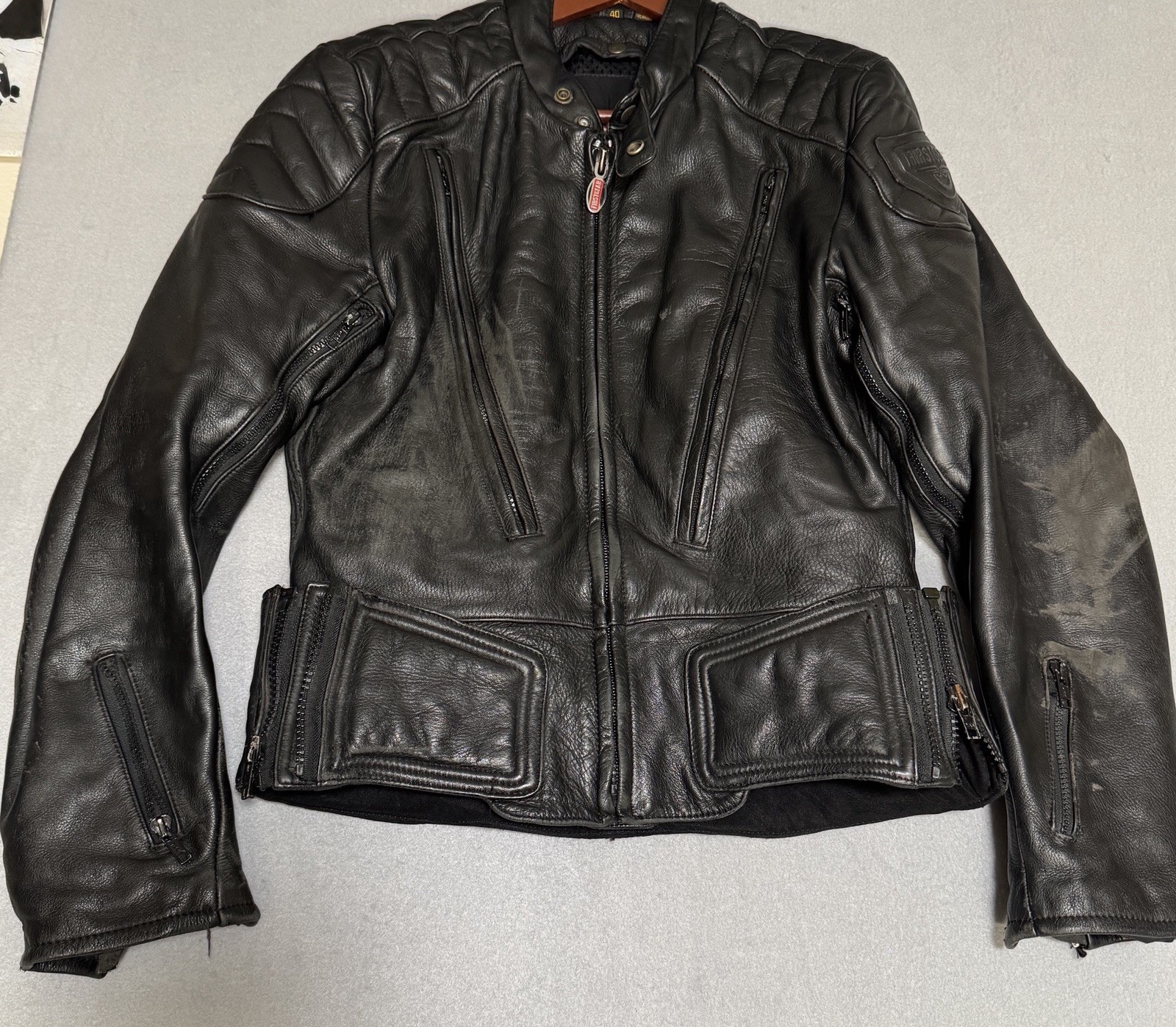 FirstGear by Hein Gericke Men's Black Leather Motorcycle Jacket Size M Pre-Owned FirstGear by Hein Gericke Men's Black Leather Motorcycle Jacket Size M Pre-Owned