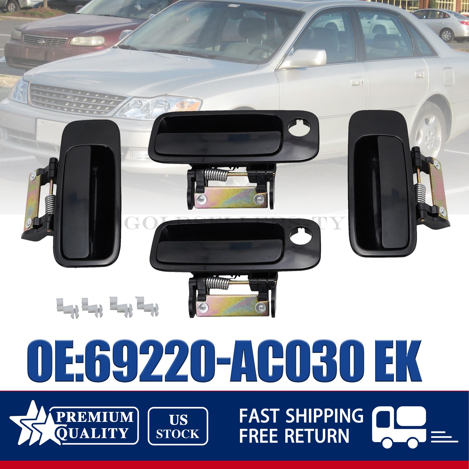 4PCS Exterior Outside Door Handle Set For 2000-2004 Toyota Avalon 69220-AC030 US