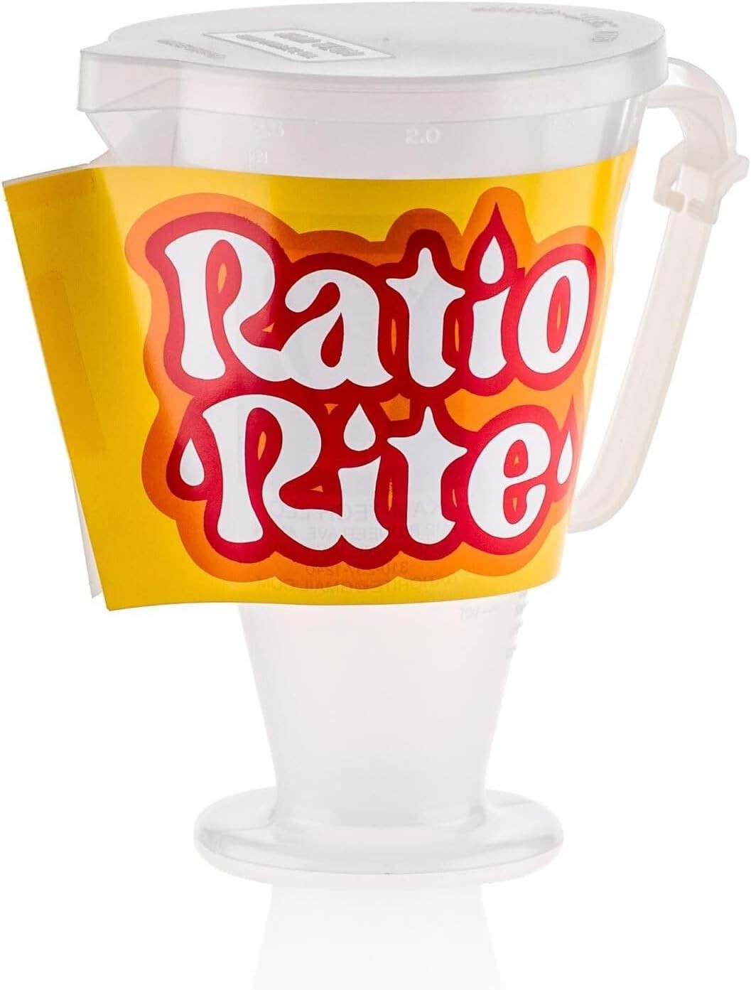 Ratio Rite Original Measuring Cup + Lid for Gas-Oil Pre-Mix, Clear Ratio Rite Original Measuring Cup + Lid for Gas-Oil Pre-Mix, Clear