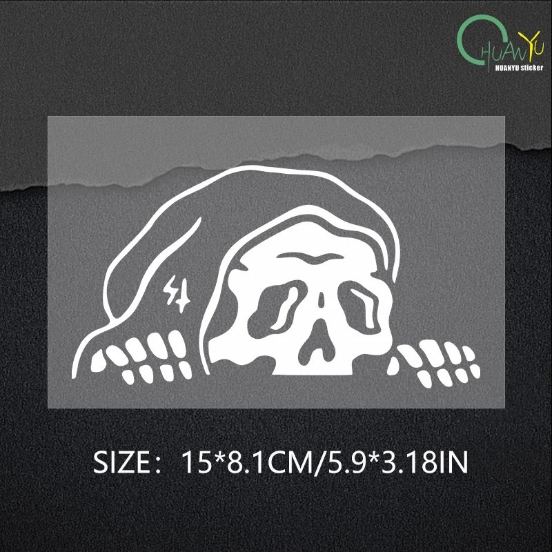Halloween Skeleton Car Sticker Reaper Ghost Window Windshield Vinyl Decal