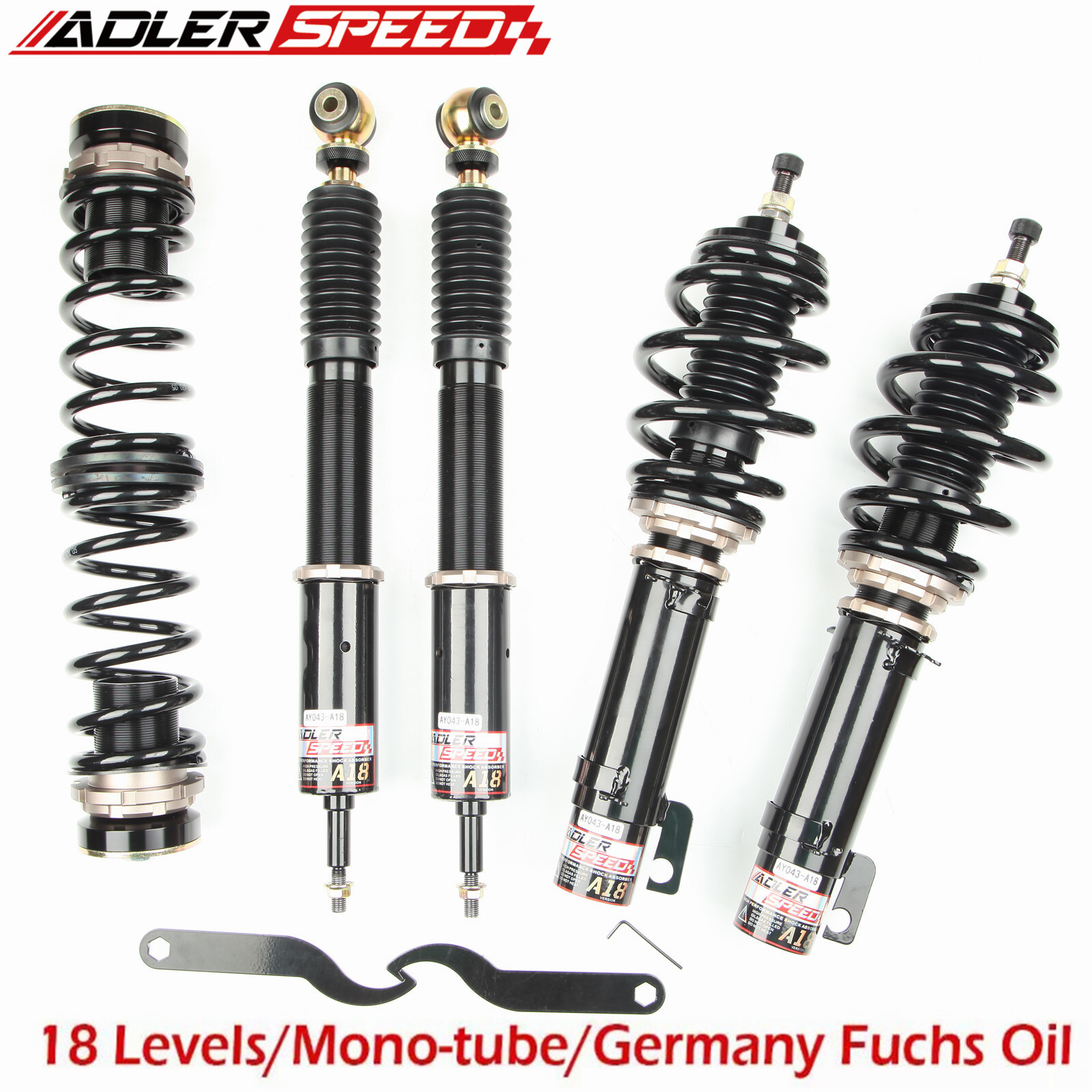Coilovers Kit For 99-04 Volkswagen Golf Jetta MK4 18 Way Adj. Height Suspension