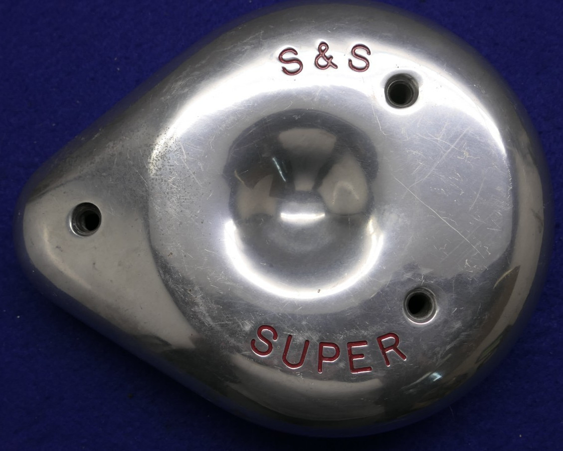 Red Letter POLISHED S&S Harley Air Cleaner Cover EVO Shovelhead Panhead 1984down