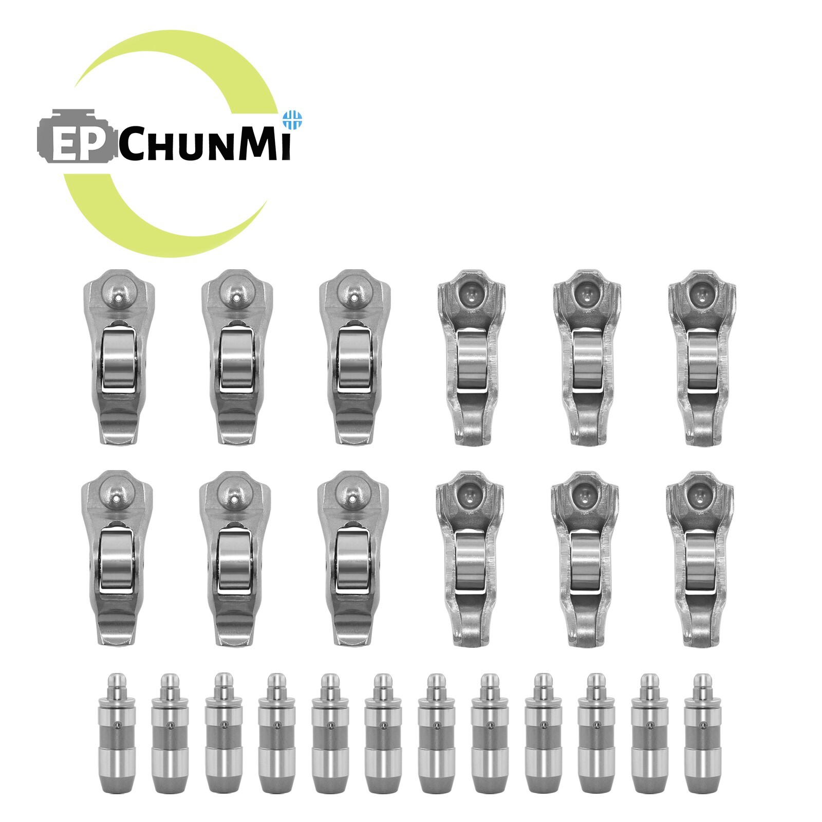 EPChunMi 12 Rocker Arms &Lifters Fits Ford F-150 Mustang 4.6L 5.4L 3V 3L3Z6564BA