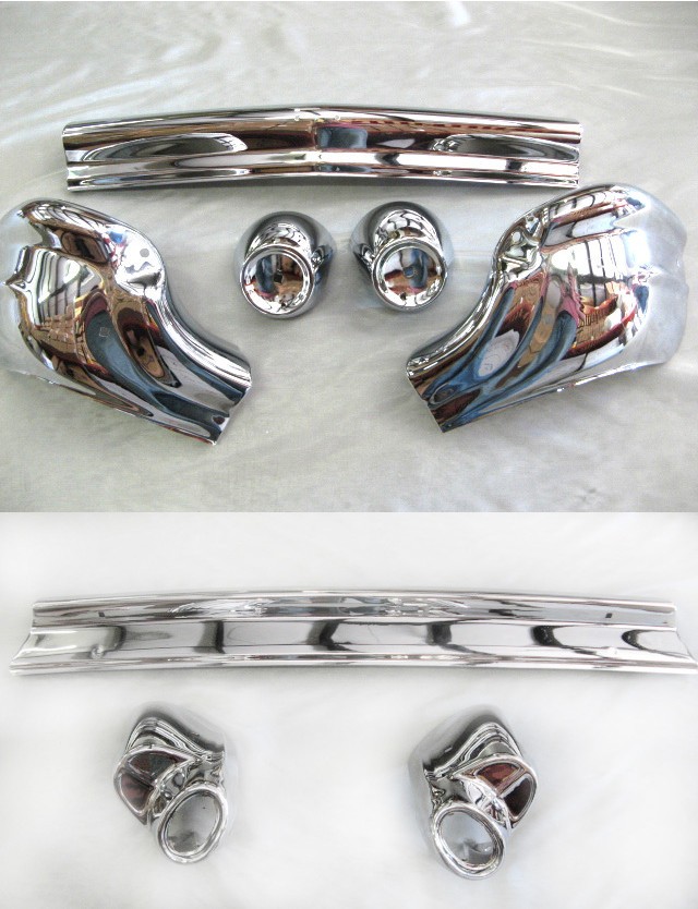 1957 Chevy Chevrolet PAIR Front + Rear Bumpers 8 pcs NEW