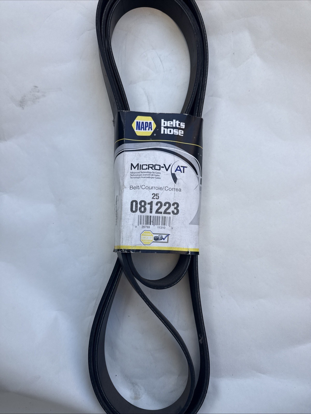 NAPA Micro-V Serpentine Drive Belt 25-081223 Premium Power Series 122 3/4 NAPA Micro-V Serpentine Drive Belt 25-081223 Premium Power Series 122 3/4