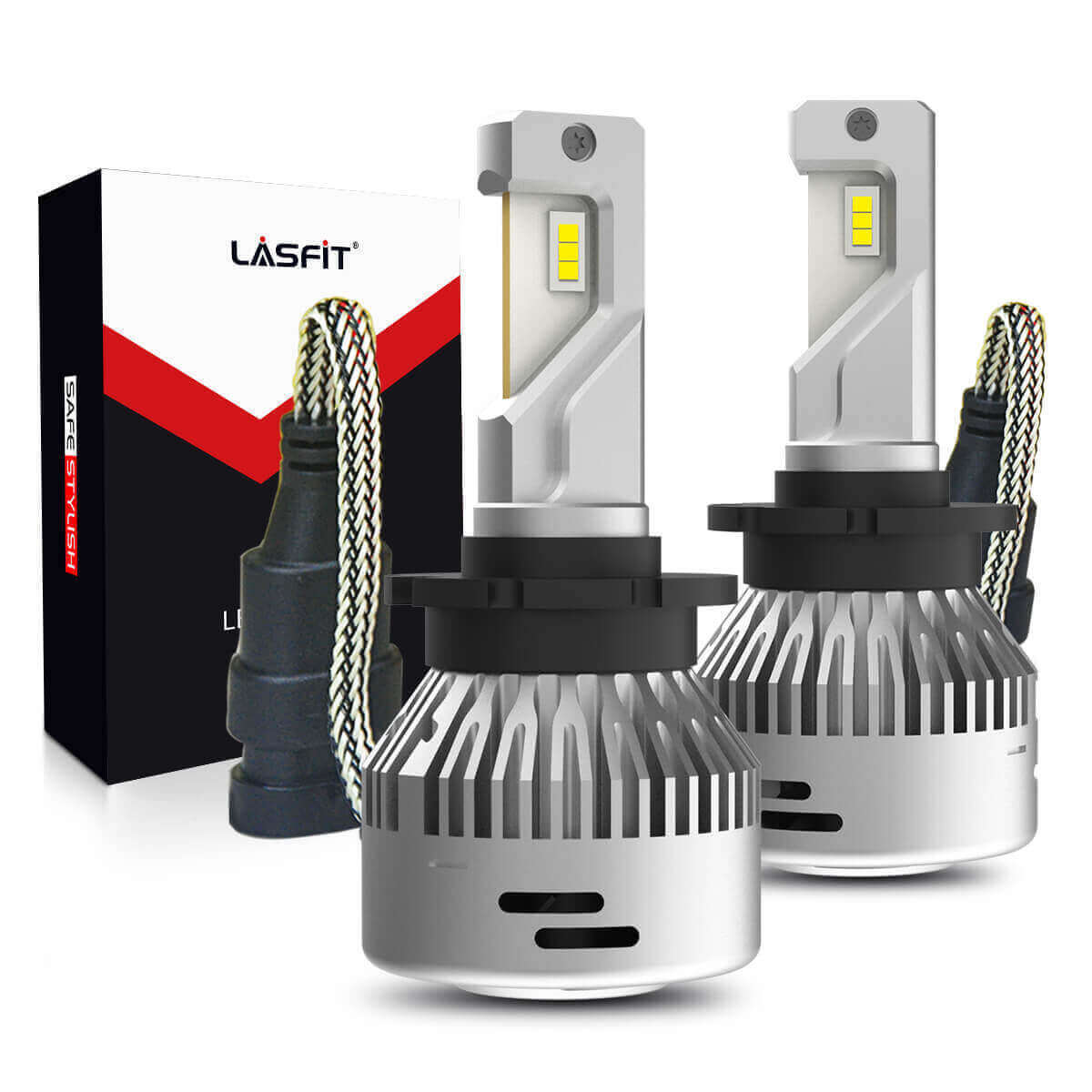 LASFIT D2R D4R LED Headlight Bulbs High Low Beam Conversion Kit HID TO LED White
