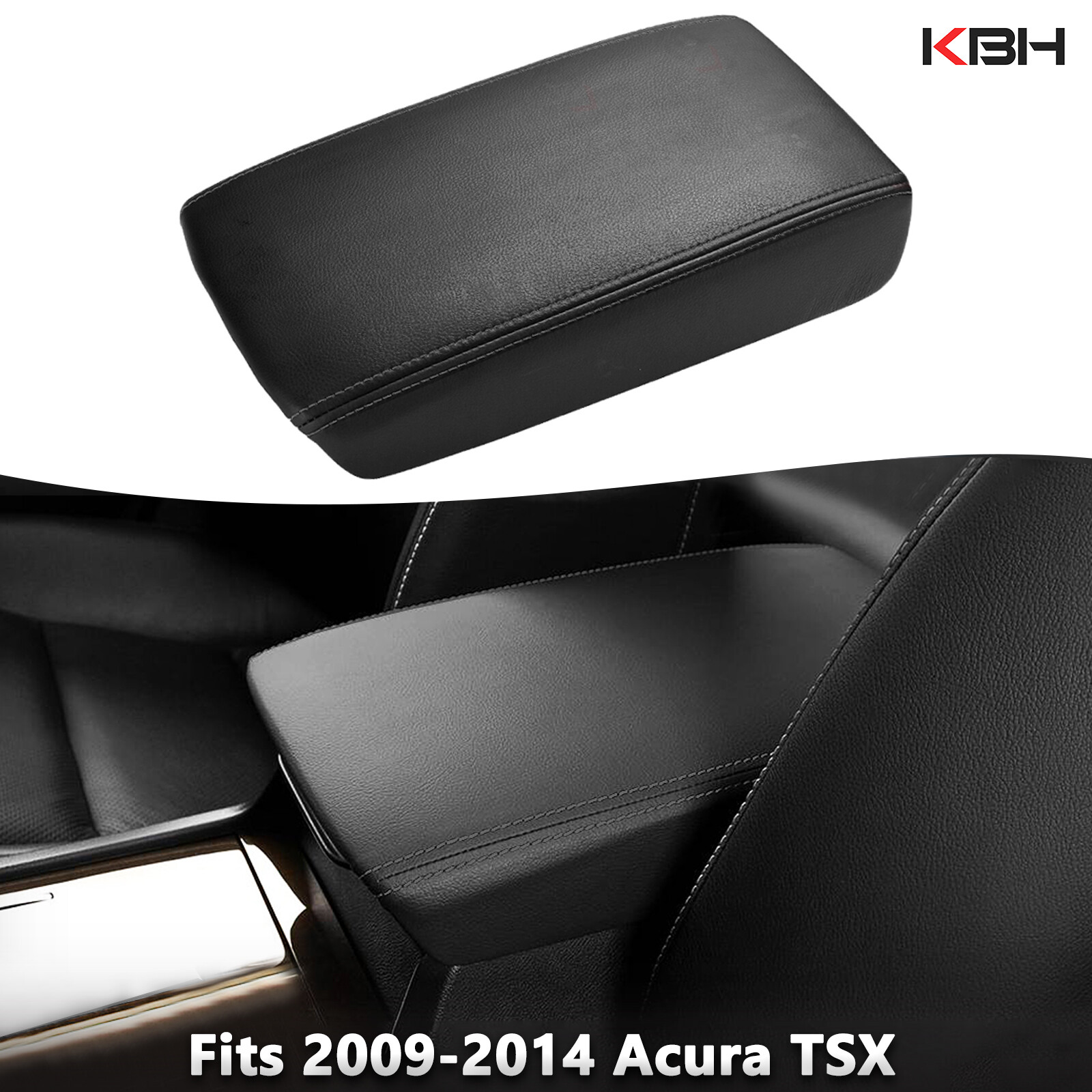 Fits 2009-2014 Acura TSX Center Console Lid Armrest Cover Leather Trim Black Fits 2009-2014 Acura TSX Center Console Lid Armrest Cover Leather Trim Black