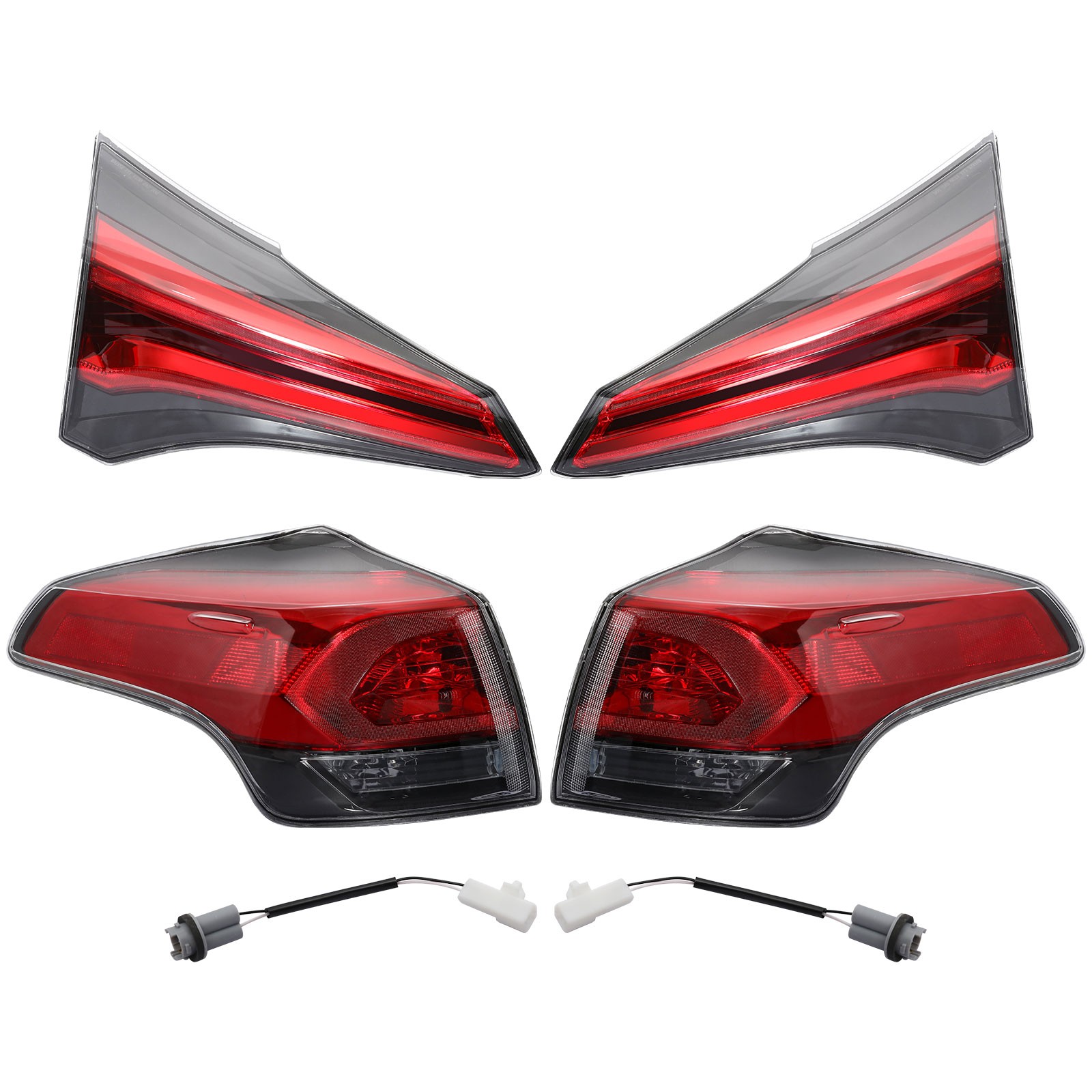 Halogen Left Right Outer Inner Set of 4PCS Tail Lights For Toyota RAV4 2016-2018 Halogen Left Right Outer Inner Set of 4PCS Tail Lights For Toyota RAV4 2016-2018
